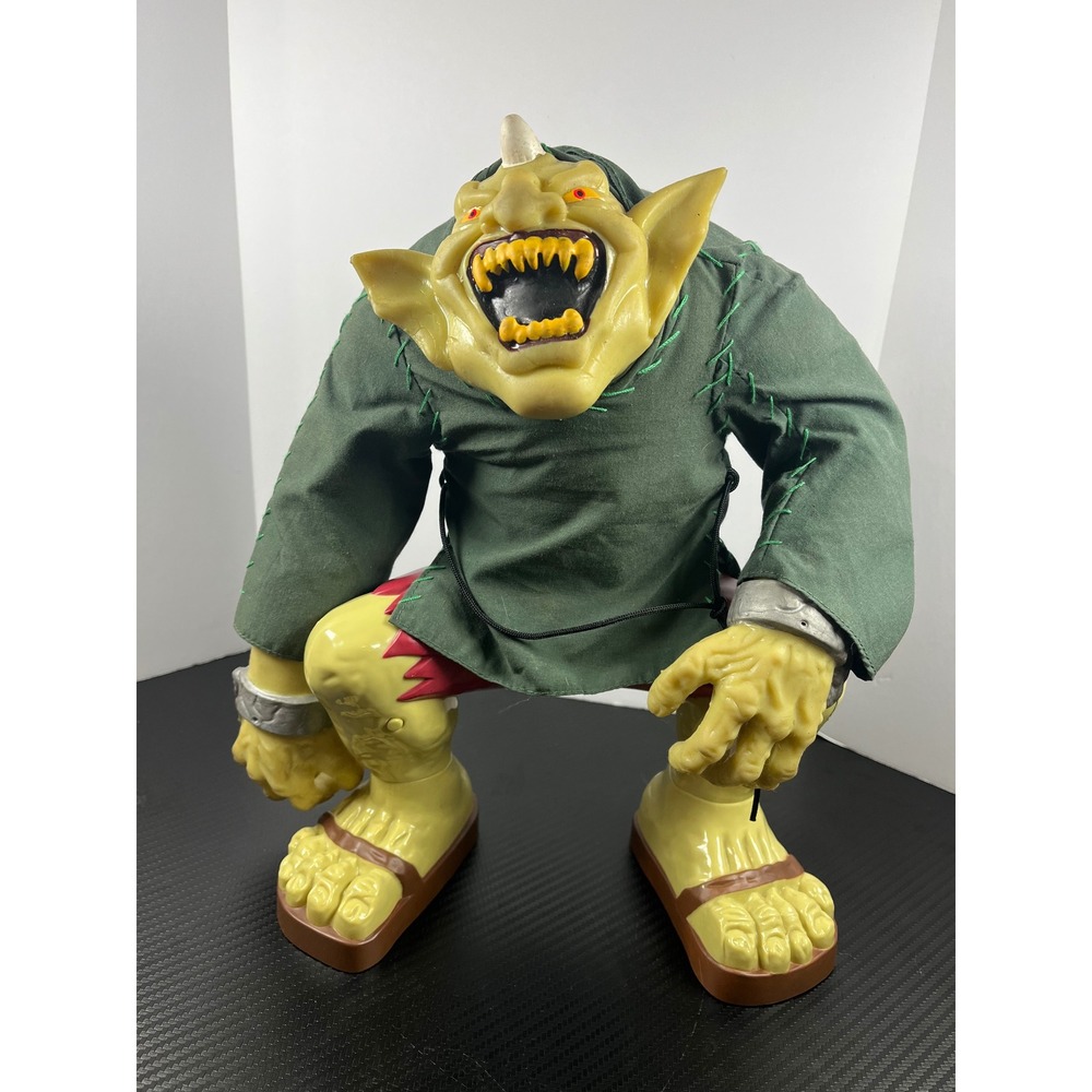 Manley Toys Gargoyle Monster Figure Large Green Shirt Spikes‎ Mouth Open Display